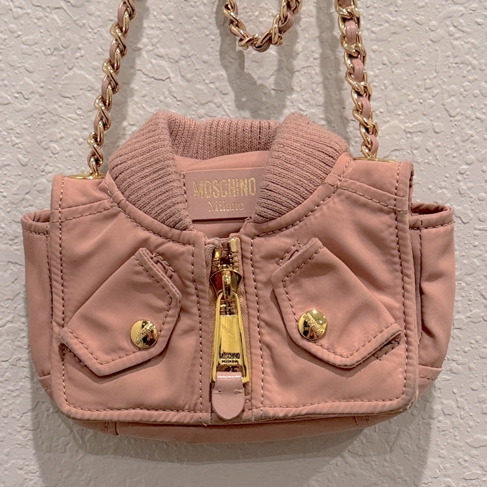 Moschino biker jacket cross bag